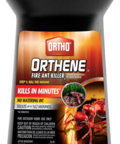 Ortho Orthene 0282210 Fire Ant Killer, Powder, Home Lawns, Near Ornamental Plants, 12 oz Bottle