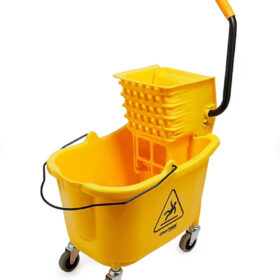 Coastwide Professional™ Bucket & Side-Press Wringer, 35 Qt., Yellow/Black