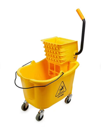 Coastwide Professional™ Bucket & Side-Press Wringer, 35 Qt., Yellow/Black