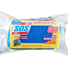 S.O.S All Surface Scrubber Sponge, 12/Case