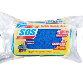S.O.S All Surface Scrubber Sponge, 12/Case
