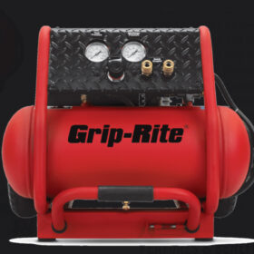 Grip Rite 4 Gallon Ultra Quiet Compressor with Wheel Kit