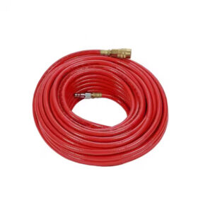 Grip Rite Flex-Rite Air Compressor Hose with Coupler, 1/4" X 50', Hybrid Red