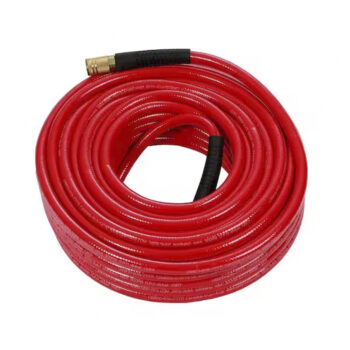 Grip Rite Flex-Rite Air Compressor Hose with Coupler, 3/8" X 50', Hybrid Red