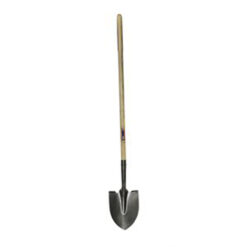 Round Point Wood L-Handle Shovel