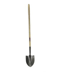 Round Point Wood L-Handle Shovel