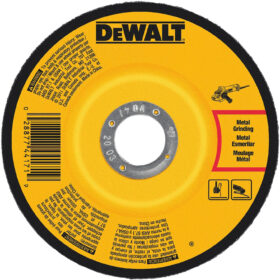 DEWALT Depressed Center Grinding Wheel: Type 27, 9 in x 1/4 in x 5/8"-11, Aluminum Oxide, 24 Grit