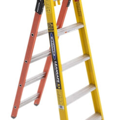 Werner LDP7300 Series LDP7306 Multi-Purpose Ladder, 13 ft Max Reach H, 6-Step, 375 lb, Type IAA Duty Rating, Fiberglass