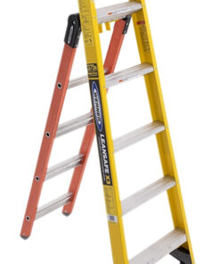 Werner LDP7300 Series LDP7306 Multi-Purpose Ladder, 13 ft Max Reach H, 6-Step, 375 lb, Type IAA Duty Rating, Fiberglass