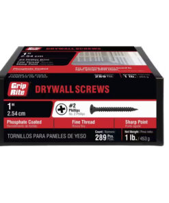 Grip Rite Philips Bugle-Head Fine Thread Drywall Screws 1", 1LB
