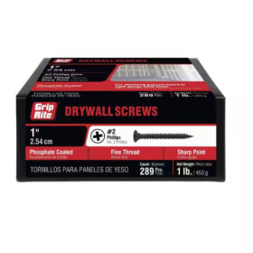 Grip Rite Philips Bugle-Head Fine Thread Drywall Screws 1", 1LB