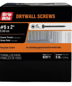 Grip Rite Philips Bugle-Head Coarse Thread Sharp Point Drywall Screws 6 X 2", 5LB