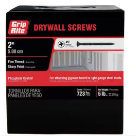 Grip Rite Philips Bugle-Head Fine Thread Drywall Screws 6 X 2", 5LB