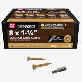 Grip Rite Deckforce Exterior Wood Screw Gold 8 X 1-1/4", 1LB