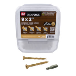 Grip Rite Deckforce Exterior Wood Screw Gold 9 X 2", 5LB