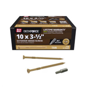 Grip Rite Deckforce Exterior Wood Screw Gold 10 X 3-1/2", 1LB