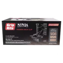 Grip Rite Ninja Hidden Deck Clip 316 Stainless Steel Black Coated-50 sq. ft. per Box, 90 pc