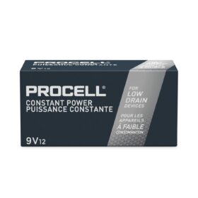 Duracell Procell, 9V,  Alkaline Batteries, 12/Box