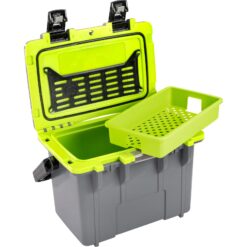 Pelican Elite Cooler, 14 Quart, Dark Grey/ Green