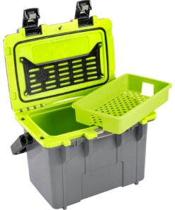 Pelican Elite Cooler, 14 Quart, Dark Grey/ Green