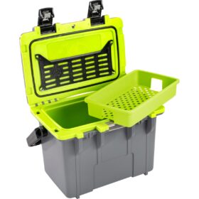 Pelican Elite Cooler, 14 Quart, Dark Grey/ Green