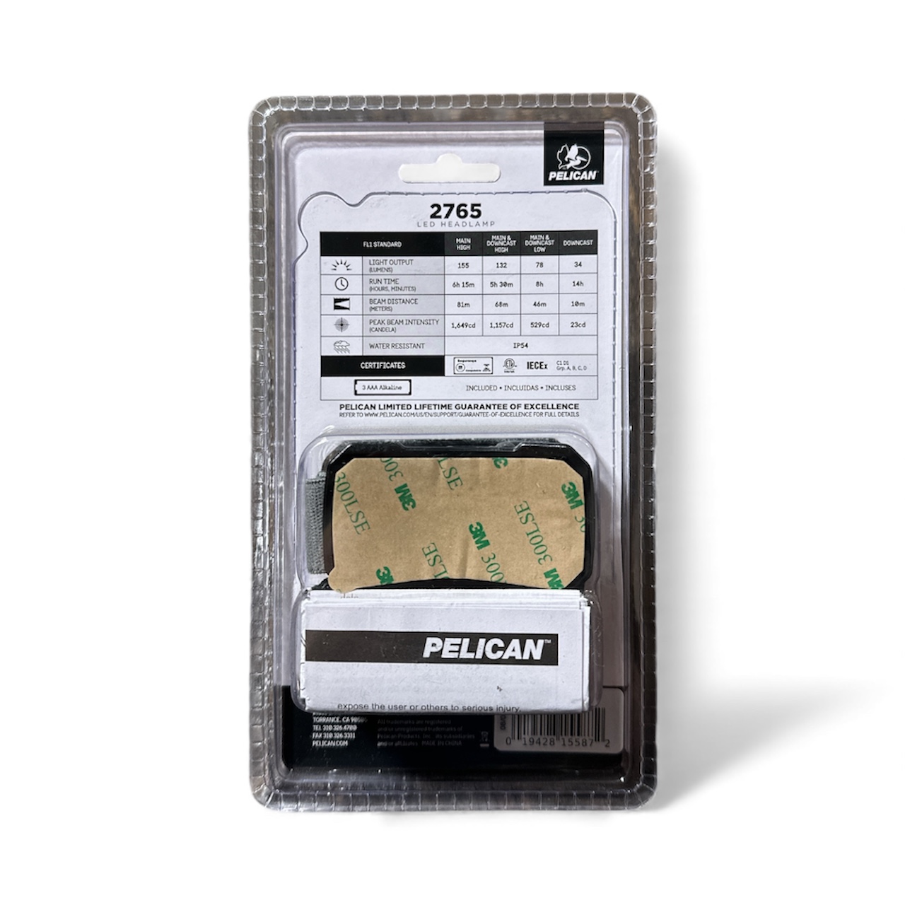 Pelican 3AA LED Headlight Flashlight, Yellow, Class I, Division 1, 155 Lumens - Image 2