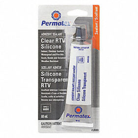 Permatex Clear RTV Silicone Sealant 66BR, 3oz