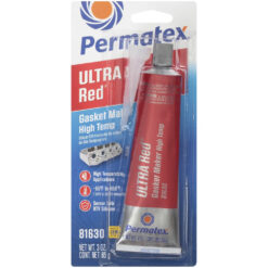 Permatex Ultra Red RTV Silicone Sealant, 3oz
