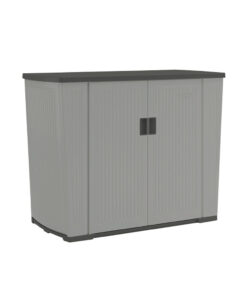Suncast Backyard Oasis BMEO1000 Deck Box, 49-3/4 in W, 23-1/2 in D, 38 in H, Resin, Dove Gray
