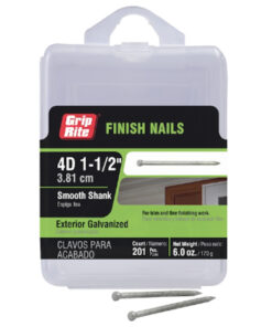 Grip Rite 4D Hot-Galvanized Finish Nail, 1-1/2", 6oz