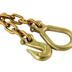 Grade 70 Assembly Chain with 2 Hooks, Clevis Grab Hook on one end, 1/2"x10'