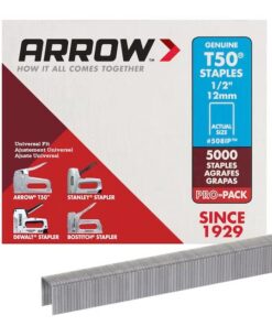 ARROW T50 Staple Gun Staples, 1/2" (12mm), 5000/box