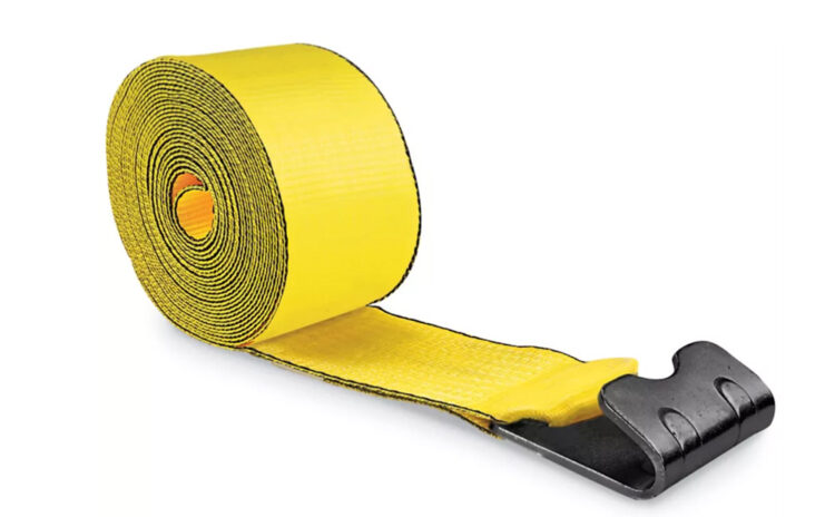 Assembly Tie Down with Flat Hooks, 4"x30'