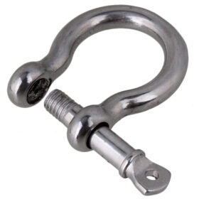 316 Stainless Steel Screw Pin Anchor Shackle, 7/16", Safe Working Load 3000LB, Imported