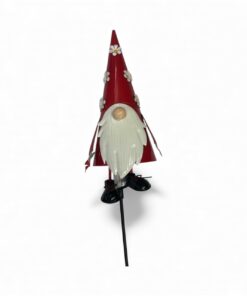 Gnome with Flower Hat Stake – Garden Décor