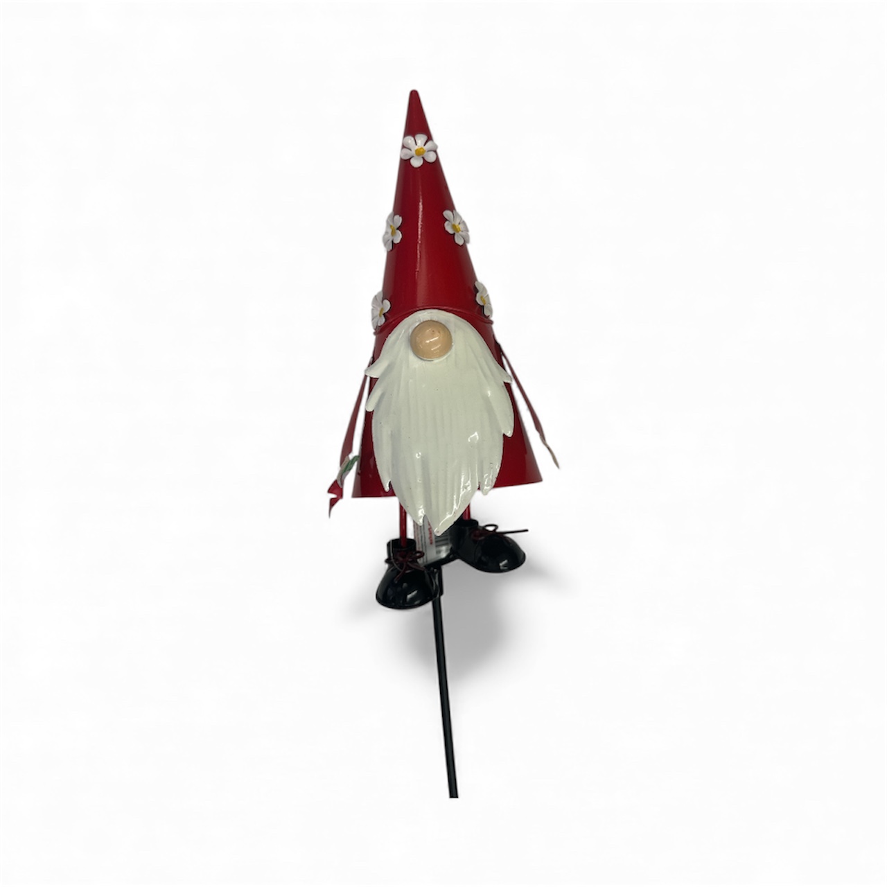 Gnome with Flower Hat Stake – Garden Décor