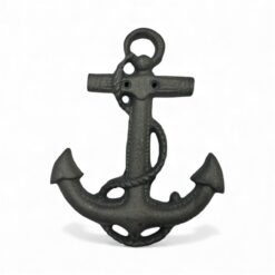 Large, Silver Cast Iron Anchor - Wall Décor