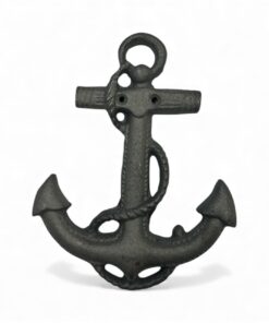 Large, Silver Cast Iron Anchor - Wall Décor