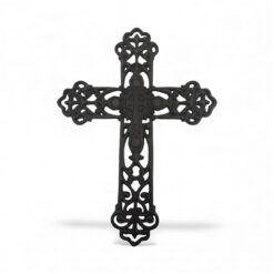 Cast Iron Cross Triple with Scrolls – Wall Décor
