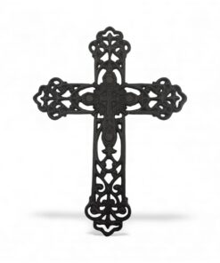 Cast Iron Cross Triple with Scrolls – Wall Décor