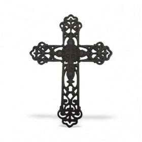 Cast Iron Cross Triple with Scrolls – Wall Décor