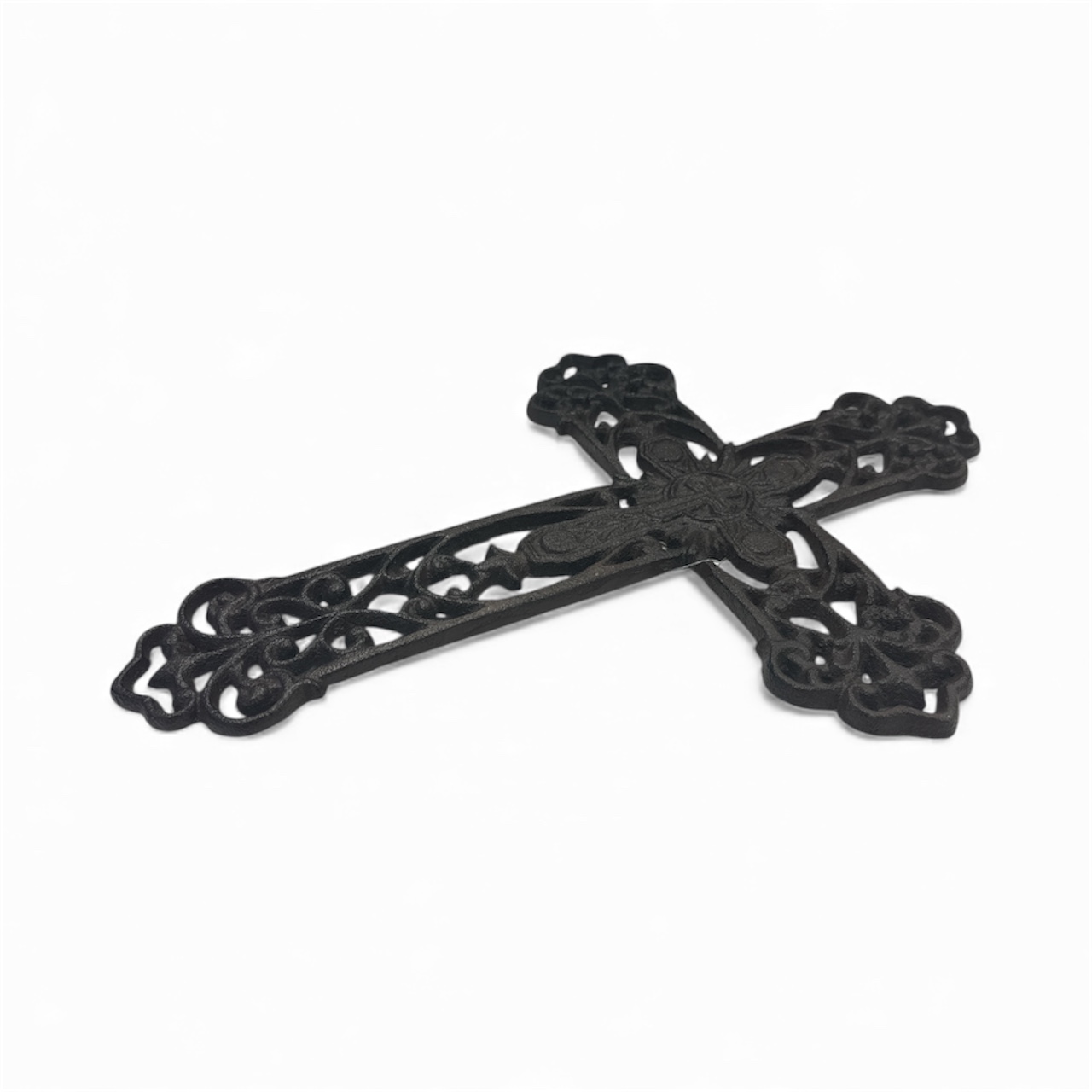 Cast Iron Cross Triple with Scrolls – Wall Décor - Image 2