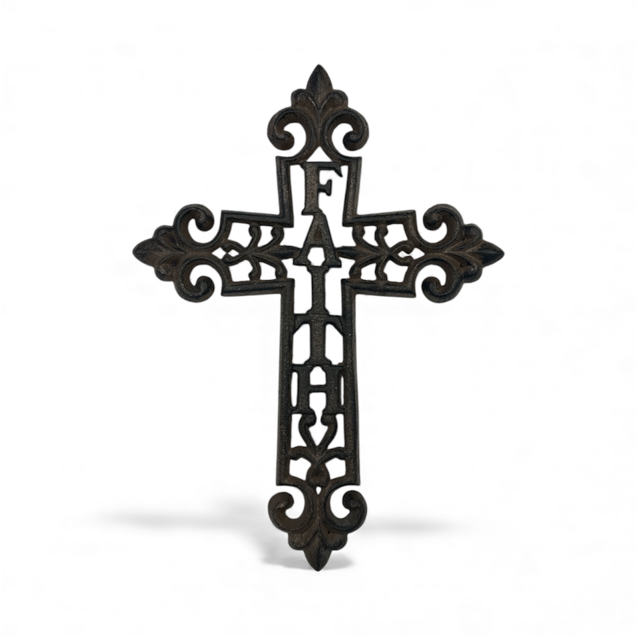 Cast Iron "Faith" Cross - Wall Decor