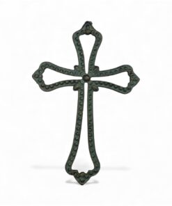 Cast Iron Beaded Cross - Wall Decor