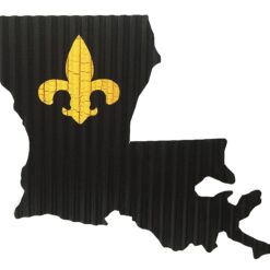 Louisiana Fleur De Lis Corrugated Metal Wall Art