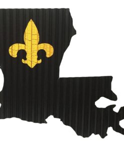 Louisiana Fleur De Lis Corrugated Metal Wall Art