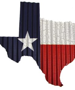 Texas Flag Corrugated Metal Wall Art