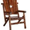 Rustic Star Back Log Arm Chair