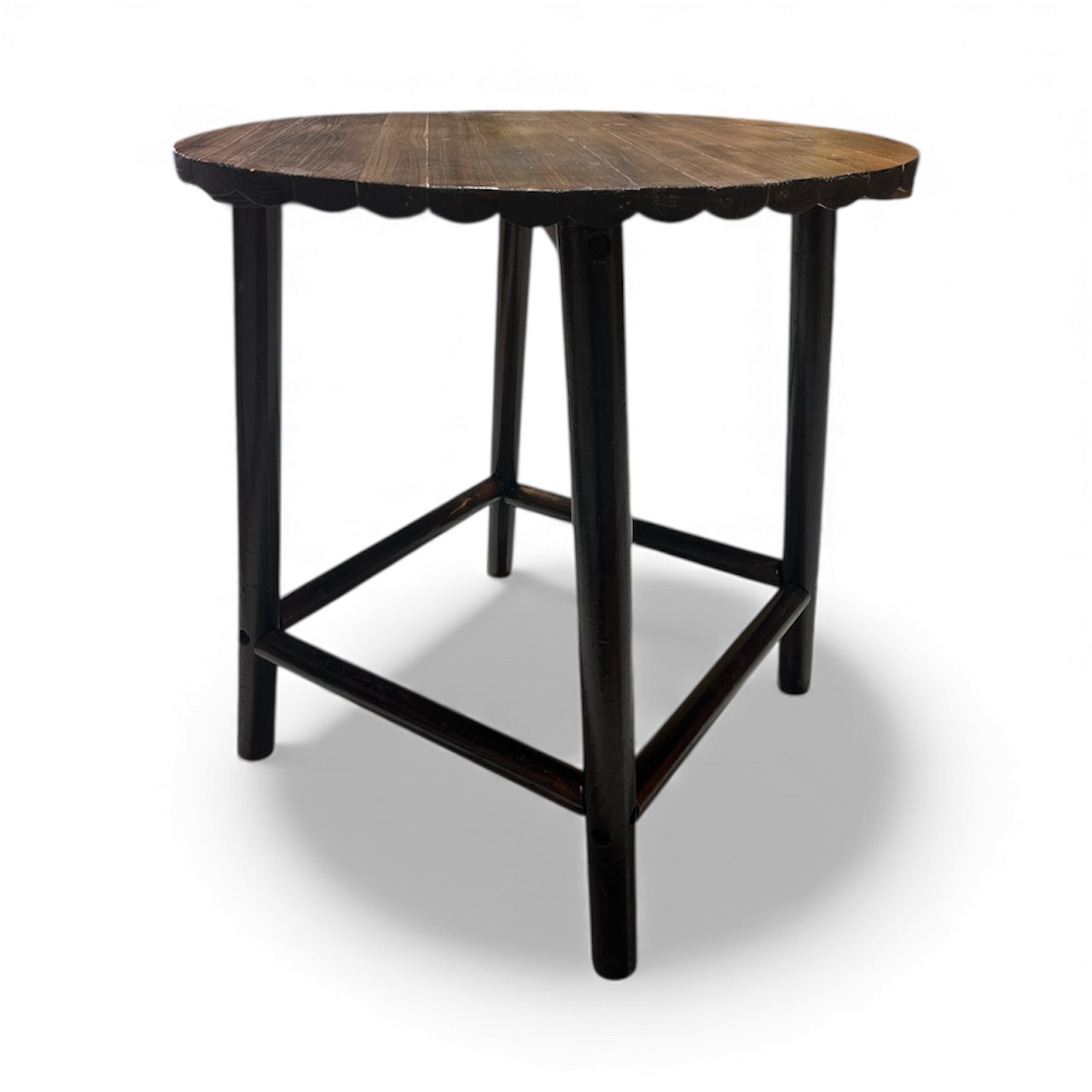 Char-Log Slatted Round Bar Table - Image 3