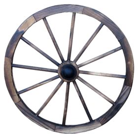 Decorative Wooden Wagon Wheel 30"
